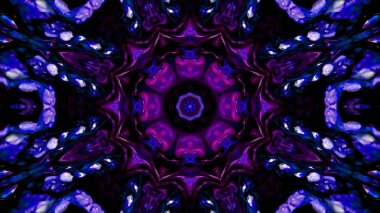 Soyut boya fırça mürekkep patlayabilir formanın düzgün kavramı simetrik desen süs dekoratif Kaleidoscope hareketi geometrik daire ve yıldız şekli