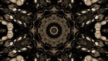 Soyut boya fırça mürekkep patlayabilir formanın düzgün kavramı simetrik desen süs dekoratif Kaleidoscope hareketi geometrik daire ve yıldız şekli