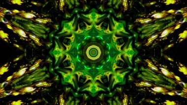 Soyut boya fırça mürekkep patlayabilir formanın düzgün kavramı simetrik desen süs dekoratif Kaleidoscope hareketi geometrik daire ve yıldız şekli