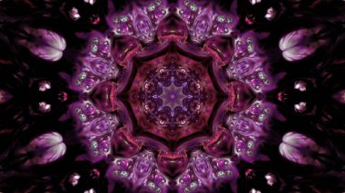 Soyut boya fırça mürekkep patlayabilir formanın düzgün kavramı simetrik desen süs dekoratif Kaleidoscope hareketi geometrik daire ve yıldız şekli