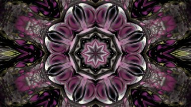 Soyut boya fırça mürekkep patlayabilir formanın düzgün kavramı simetrik desen süs dekoratif Kaleidoscope hareketi geometrik daire ve yıldız şekli