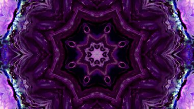 Soyut boya fırça mürekkep patlayabilir formanın düzgün kavramı simetrik desen süs dekoratif Kaleidoscope hareketi geometrik daire ve yıldız şekli