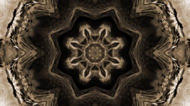 Soyut boya fırça mürekkep patlayabilir formanın düzgün kavramı simetrik desen süs dekoratif Kaleidoscope hareketi geometrik daire ve yıldız şekli