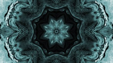 Soyut boya fırça mürekkep patlayabilir formanın düzgün kavramı simetrik desen süs dekoratif Kaleidoscope hareketi geometrik daire ve yıldız şekli