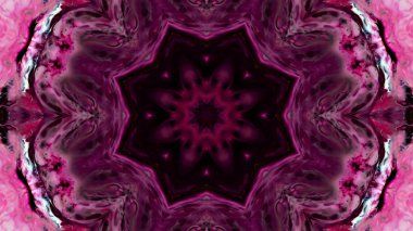 Soyut boya fırça mürekkep patlayabilir formanın düzgün kavramı simetrik desen süs dekoratif Kaleidoscope hareketi geometrik daire ve yıldız şekli