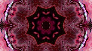 Soyut boya fırça mürekkep patlayabilir formanın düzgün kavramı simetrik desen süs dekoratif Kaleidoscope hareketi geometrik daire ve yıldız şekli