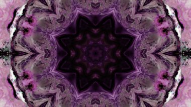 Soyut boya fırça mürekkep patlayabilir formanın düzgün kavramı simetrik desen süs dekoratif Kaleidoscope hareketi geometrik daire ve yıldız şekli