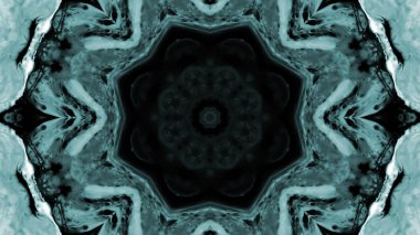 Soyut boya fırça mürekkep patlayabilir formanın düzgün kavramı simetrik desen süs dekoratif Kaleidoscope hareketi geometrik daire ve yıldız şekli