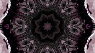 Soyut boya fırça mürekkep patlayabilir formanın düzgün kavramı simetrik desen süs dekoratif Kaleidoscope hareketi geometrik daire ve yıldız şekli