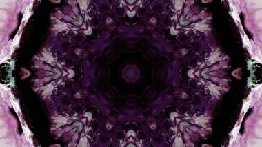 Soyut boya fırça mürekkep patlayabilir formanın düzgün kavramı simetrik desen süs dekoratif Kaleidoscope hareketi geometrik daire ve yıldız şekli