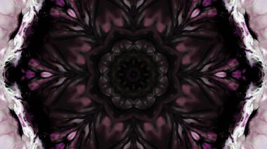 Soyut boya fırça mürekkep patlayabilir formanın düzgün kavramı simetrik desen süs dekoratif Kaleidoscope hareketi geometrik daire ve yıldız şekli