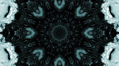 Soyut boya fırça mürekkep patlayabilir formanın düzgün kavramı simetrik desen süs dekoratif Kaleidoscope hareketi geometrik daire ve yıldız şekli