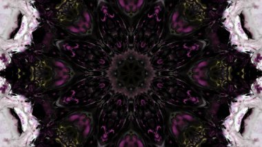 Soyut boya fırça mürekkep patlayabilir formanın düzgün kavramı simetrik desen süs dekoratif Kaleidoscope hareketi geometrik daire ve yıldız şekli