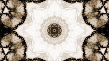 Soyut boya fırça mürekkep patlayabilir formanın düzgün kavramı simetrik desen süs dekoratif Kaleidoscope hareketi geometrik daire ve yıldız şekli