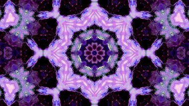 Soyut boya fırça mürekkep patlayabilir formanın düzgün kavramı simetrik desen süs dekoratif Kaleidoscope hareketi geometrik daire ve yıldız şekli