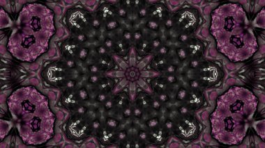 Soyut boya fırça mürekkep patlayabilir formanın düzgün kavramı simetrik desen süs dekoratif Kaleidoscope hareketi geometrik daire ve yıldız şekli