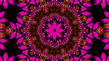 Soyut boya fırça mürekkep patlayabilir formanın düzgün kavramı simetrik desen süs dekoratif Kaleidoscope hareketi geometrik daire ve yıldız şekli