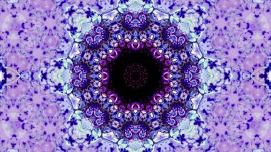 Soyut boya fırça mürekkep patlayabilir formanın düzgün kavramı simetrik desen süs dekoratif Kaleidoscope hareketi geometrik daire ve yıldız şekli