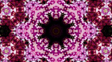 Soyut boya fırça mürekkep patlayabilir formanın düzgün kavramı simetrik desen süs dekoratif Kaleidoscope hareketi geometrik daire ve yıldız şekli