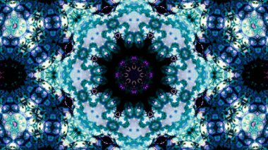 Soyut boya fırça mürekkep patlayabilir formanın düzgün kavramı simetrik desen süs dekoratif Kaleidoscope hareketi geometrik daire ve yıldız şekli