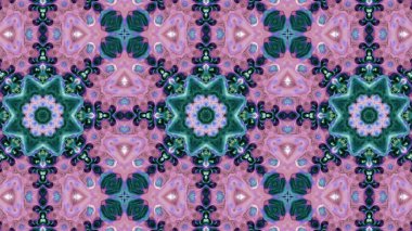 Soyut boya fırça mürekkep patlayabilir formanın düzgün kavramı simetrik desen süs dekoratif Kaleidoscope hareketi geometrik daire ve yıldız şekli