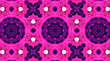 Soyut boya fırça mürekkep patlayabilir formanın düzgün kavramı simetrik desen süs dekoratif Kaleidoscope hareketi geometrik daire ve yıldız şekli