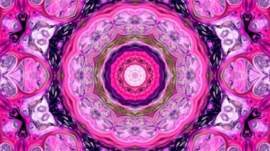 Soyut boya fırça mürekkep patlayabilir formanın düzgün kavramı simetrik desen süs dekoratif Kaleidoscope hareketi geometrik daire ve yıldız şekli