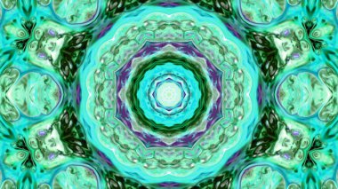 Soyut boya fırça mürekkep patlayabilir formanın düzgün kavramı simetrik desen süs dekoratif Kaleidoscope hareketi geometrik daire ve yıldız şekli