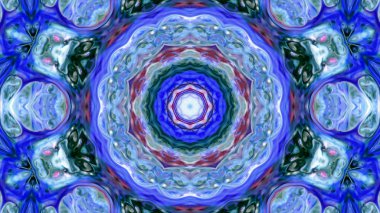 Soyut boya fırça mürekkep patlayabilir formanın düzgün kavramı simetrik desen süs dekoratif Kaleidoscope hareketi geometrik daire ve yıldız şekli