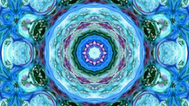 Soyut boya fırça mürekkep patlayabilir formanın düzgün kavramı simetrik desen süs dekoratif Kaleidoscope hareketi geometrik daire ve yıldız şekli