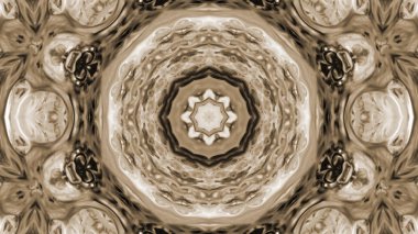 Soyut boya fırça mürekkep patlayabilir formanın düzgün kavramı simetrik desen süs dekoratif Kaleidoscope hareketi geometrik daire ve yıldız şekli