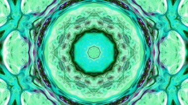 Soyut boya fırça mürekkep patlayabilir formanın düzgün kavramı simetrik desen süs dekoratif Kaleidoscope hareketi geometrik daire ve yıldız şekli