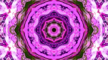 Soyut boya fırça mürekkep patlayabilir formanın düzgün kavramı simetrik desen süs dekoratif Kaleidoscope hareketi geometrik daire ve yıldız şekli