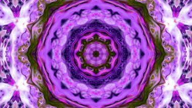 Soyut boya fırça mürekkep patlayabilir formanın düzgün kavramı simetrik desen süs dekoratif Kaleidoscope hareketi geometrik daire ve yıldız şekli