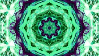 Soyut boya fırça mürekkep patlayabilir formanın düzgün kavramı simetrik desen süs dekoratif Kaleidoscope hareketi geometrik daire ve yıldız şekli