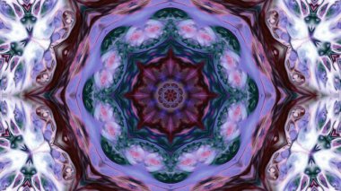 Soyut boya fırça mürekkep patlayabilir formanın düzgün kavramı simetrik desen süs dekoratif Kaleidoscope hareketi geometrik daire ve yıldız şekli