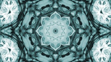 Soyut boya fırça mürekkep patlayabilir formanın düzgün kavramı simetrik desen süs dekoratif Kaleidoscope hareketi geometrik daire ve yıldız şekli