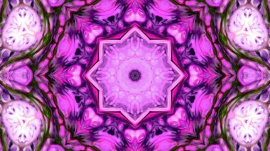 Soyut boya fırça mürekkep patlayabilir formanın düzgün kavramı simetrik desen süs dekoratif Kaleidoscope hareketi geometrik daire ve yıldız şekli