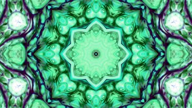 Soyut boya fırça mürekkep patlayabilir formanın düzgün kavramı simetrik desen süs dekoratif Kaleidoscope hareketi geometrik daire ve yıldız şekli