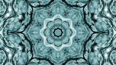 Soyut boya fırça mürekkep patlayabilir formanın düzgün kavramı simetrik desen süs dekoratif Kaleidoscope hareketi geometrik daire ve yıldız şekli