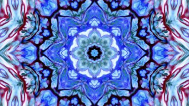 Soyut boya fırça mürekkep patlayabilir formanın düzgün kavramı simetrik desen süs dekoratif Kaleidoscope hareketi geometrik daire ve yıldız şekli