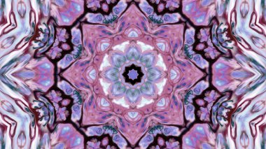 Soyut boya fırça mürekkep patlayabilir formanın düzgün kavramı simetrik desen süs dekoratif Kaleidoscope hareketi geometrik daire ve yıldız şekli