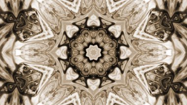 Soyut boya fırça mürekkep patlayabilir formanın düzgün kavramı simetrik desen süs dekoratif Kaleidoscope hareketi geometrik daire ve yıldız şekli