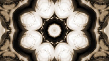 Soyut boya fırça mürekkep patlayabilir formanın düzgün kavramı simetrik desen süs dekoratif Kaleidoscope hareketi geometrik daire ve yıldız şekli