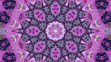 Soyut boya fırça mürekkep patlayabilir formanın düzgün kavramı simetrik desen süs dekoratif Kaleidoscope hareketi geometrik daire ve yıldız şekli