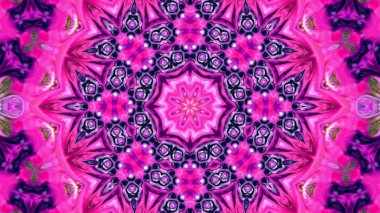 Soyut boya fırça mürekkep patlayabilir formanın düzgün kavramı simetrik desen süs dekoratif Kaleidoscope hareketi geometrik daire ve yıldız şekli