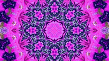 Soyut boya fırça mürekkep patlayabilir formanın düzgün kavramı simetrik desen süs dekoratif Kaleidoscope hareketi geometrik daire ve yıldız şekli