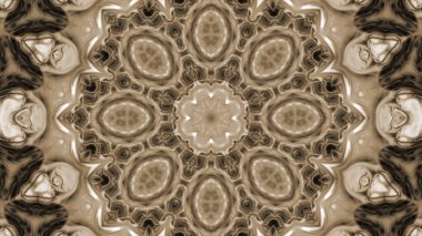 Soyut boya fırça mürekkep patlayabilir formanın düzgün kavramı simetrik desen süs dekoratif Kaleidoscope hareketi geometrik daire ve yıldız şekli