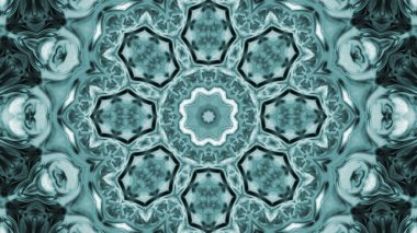 Soyut boya fırça mürekkep patlayabilir formanın düzgün kavramı simetrik desen süs dekoratif Kaleidoscope hareketi geometrik daire ve yıldız şekli