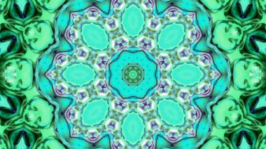 Soyut boya fırça mürekkep patlayabilir formanın düzgün kavramı simetrik desen süs dekoratif Kaleidoscope hareketi geometrik daire ve yıldız şekli